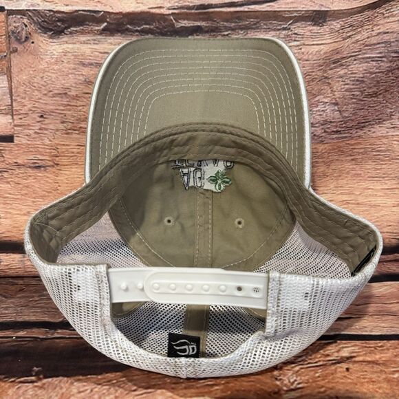 AG Texas Trucker Hat Khaki White Mesh Snapback Baseball Cap Logo Outdoor Farm - Picture 6 of 8